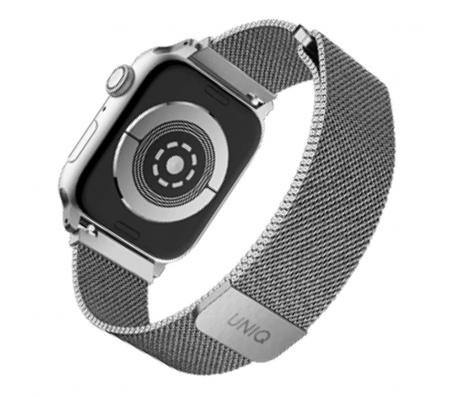 Ремешок Uniq для Apple Watch 41/40/38 mm Dante Strap Сетка стальная серебристая - фото 2