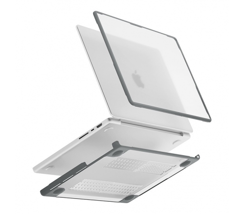 Чехол Uniq для Macbook Pro 16 (2021) Venture PC/TPU case Иней/Серый - фото 3