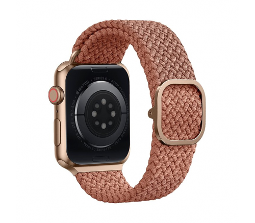 Ремешок Uniq для Apple Watch 45/44/42 mm ASPEN Strap Плетеный розовый - фото 3