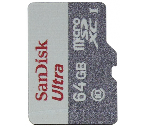 Карта памяти microSDXC Sandisk 64 ГБ, 100MB/s, C10, UHS-I, FullHD, без адаптера - фото 3