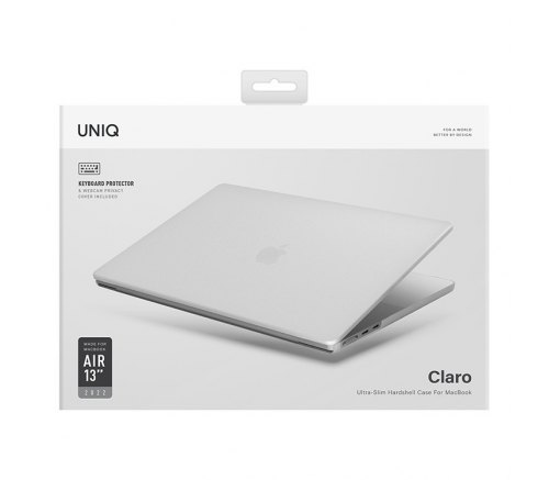 Чехол Uniq для Macbook Air 13 (2022 M2) HUSK Pro Claro (Матово-прозрачный) - фото 3