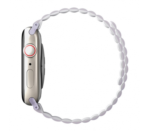 Ремешок Uniq для Apple Watch 49/45/44/42 mm Revix реверсивный магнитный Сиреневый/Белый - фото 4