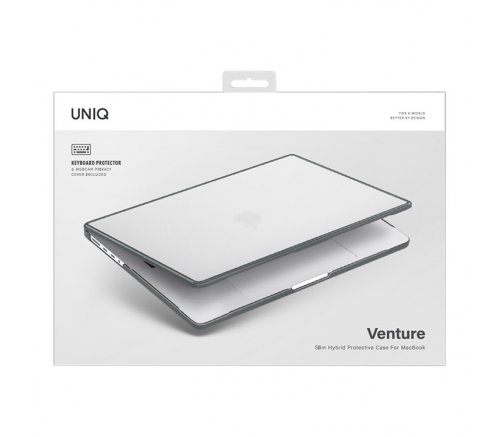 Чехол Uniq для Macbook Pro 16 (2021) Venture PC/TPU case Иней/Серый - фото 4