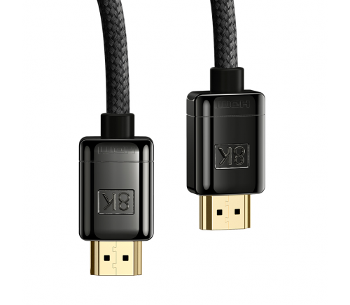 Кабель Baseus High Definition Series HDMI 8K to HDMI 8K Adapter Cable(Zinc alloy) 2m Black - фото 2