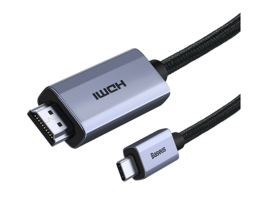 Кабель Baseus High Definition Series Graphene Type-C to HDMI 4K Adapter Cable 2m Black - фото 2