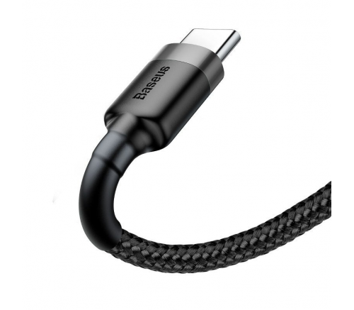 Кабель Baseus cafule Cable USB For Type-C 3A 0.5m серый+черный - фото 5