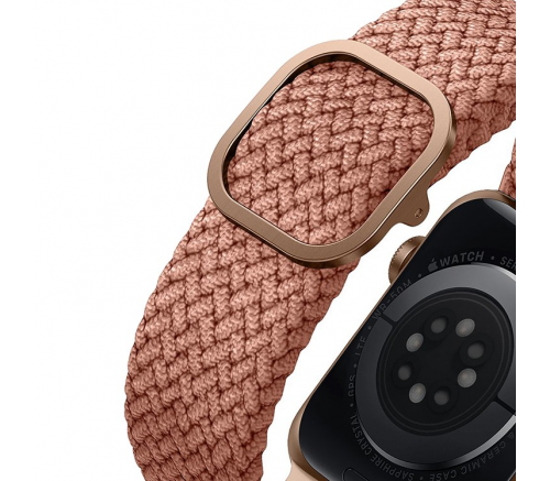 Ремешок Uniq для Apple Watch 41/40/38 mm ASPEN Strap Плетеный розовый - фото 5