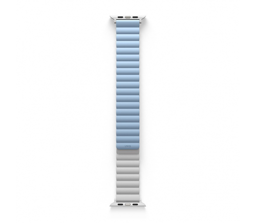 Ремешок Uniq для Apple Watch 49/45/44/42 mm Revix реверсивный магнитный Белый/Арктический синий - фото 6
