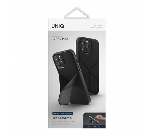 Uniq для iPhone 14 Pro Max чехол Transforma черный (MagSafe) - фото 5