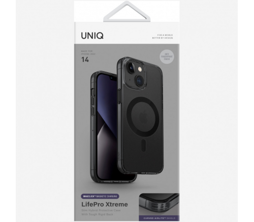 Uniq для iPhone 14 чехол Lifepro Xtreme AF Frost Smoke (MagSafe) - фото 6