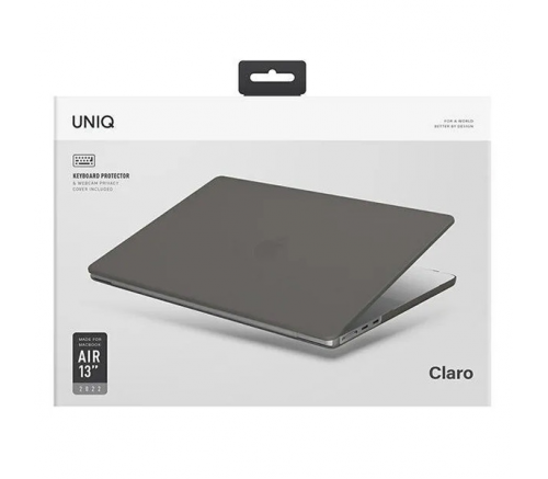 Чехол Uniq для Macbook Air 13 (2022 M2) HUSK Pro Claro (Матово-серый) - фото 6
