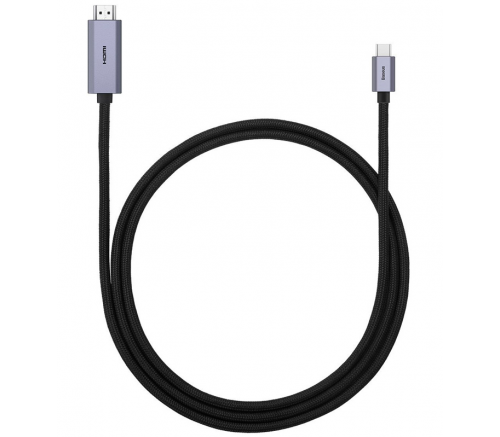 Кабель Baseus High Definition Series Graphene Type-C to HDMI 4K Adapter Cable 2m Black - фото 1