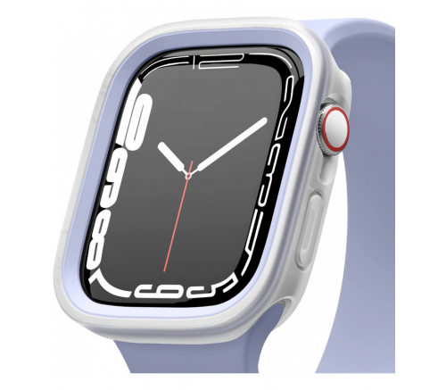 Ремешок Elago для Apple Watch 44/45 mm чехол DUO case Прозрачный/Фиолетовый - фото 1