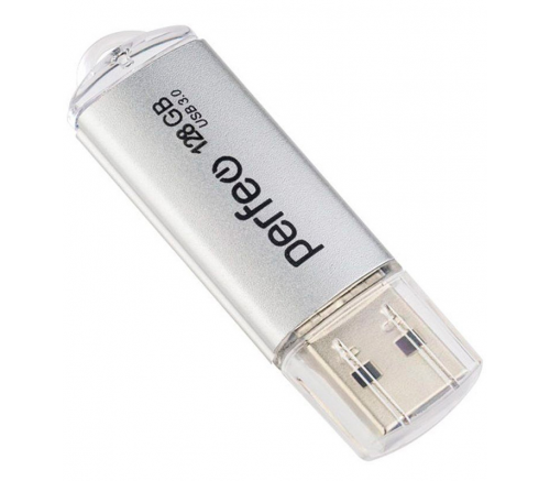 Флеш-накопитель USB 128GB Perfeo C14 Metall 3.0 (серебро) - фото 1
