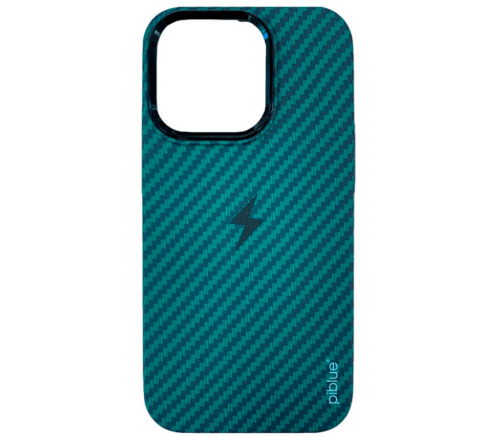 Чехол пластиковый Piblue MagSafe под карбон iPhone 13 Pro Max (темно-зеленый) - фото 1