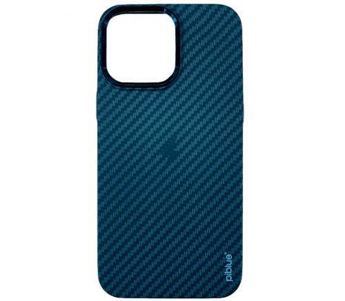 Чехол пластиковый Piblue MagSafe под карбон iPhone 14 Pro Max (черный) - фото 1