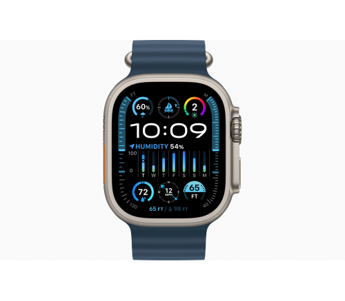 Apple Watch Ultra 2 2023, 49 мм, корпус из титана, ремешок Ocean "синий" - фото 2