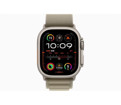 Apple Watch Ultra 2 2023, 49 мм, корпус из титана, ремешок Alpine "оливковый" - фото 2
