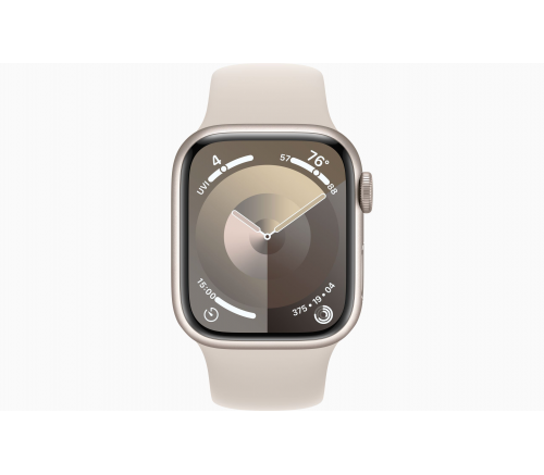 Apple Watch Series 9, 45 мм, алюминиевый корпус «сияющая звезда», спортивный ремешок «сияющая звезда» (M/L) - фото 2