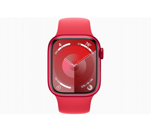 Apple Watch Series 9, 45 мм, алюминиевый корпус (PRODUCT)RED, спортивный ремешок красный (M/L) - фото 2
