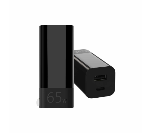 Сетевое зарядное устройство Xiaomi ZMI Desktop с USB-C + USB-A, 65 Вт. (Общая), 3A, с кабелем USB C на USB-C, чёрный - фото 2