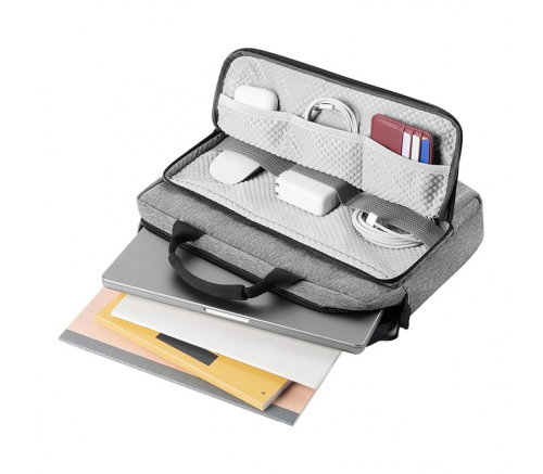 Сумка Tomtoc для ноутбуков 13.5" сумка Defender Laptop Briefcase A50 серый - фото 4