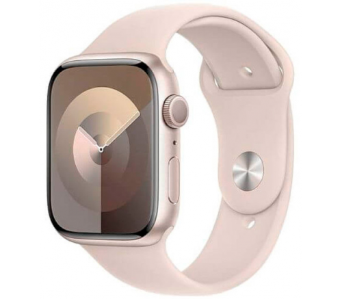 Apple Watch Series 9, 45 мм, алюминиевый корпус «сияющая звезда», спортивный ремешок «сияющая звезда» (M/L) - фото 1