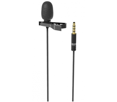 Микрофон проводной петличный для телефона Ritmix RCM-110, 2м, 3.5мм (черный) - фото 2