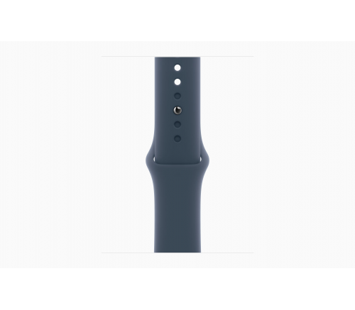 Apple Watch Series 9, 45 мм, алюминиевый корпус серебристый, спортивный ремешок «синий шторм» (M/L) - фото 3