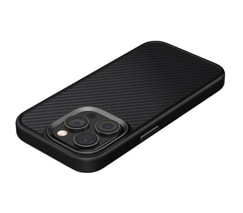 Чехол Uniq для iPhone 15 Pro Max KEVA Kevlar Черный (MagSafe) - фото 4