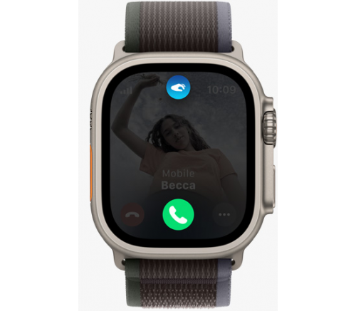 Apple Watch Ultra 2 2023, 49 мм, корпус из титана, ремешок Trail "зеленый/серый" - фото 9