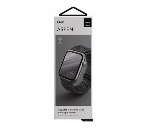 Ремешок Uniq для Apple Watch 41/40/38 mm ASPEN Strap плетеный серый - фото 5