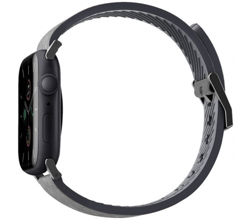Ремешок Uniq для Apple Watch 49/45/44/42 mm Straden Waterproof Кожа/Силикон Серый - фото 2