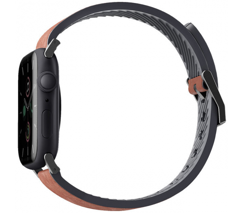 Ремешок Uniq для Apple Watch 49/45/44/42 mm Straden Waterproof Кожа/Силикон Коричневый - фото 2