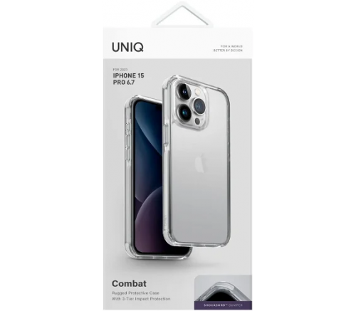 Чехол Uniq для iPhone 15 Pro Max Combat Белый - фото 7