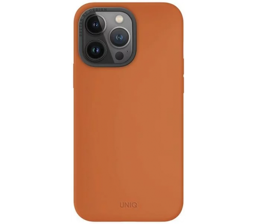Чехол Uniq для iPhone 15 Pro Max LINO Апельсин (Magsafe) - фото 3