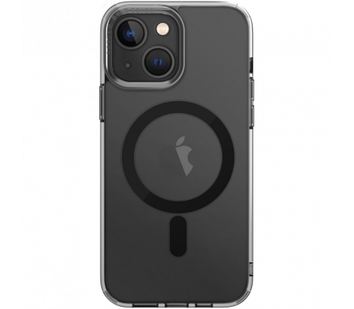 Чехол UNIQUE case TPU magnetic protective для iPhone 14 (6.1), темно-прозрачный - фото 2