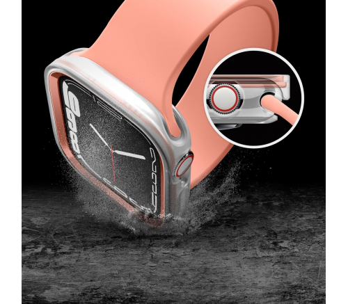 Ремешок Elago для Apple Watch 40/41 mm чехол DUO case Прозрачный/Розовое золото - фото 2