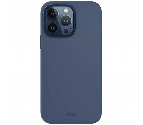 Чехол Uniq для iPhone 15 Pro Max LINO Синий (Magsafe) - фото 3