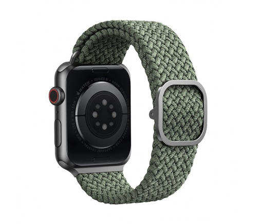 Ремешок Uniq для Apple Watch 41/40/38 mm ASPEN Strap плетеный зеленый - фото 3