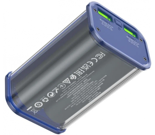Внешний аккумулятор Hoco J105 Discovery, 10000мАч PD+QC3.0 (синий) - фото 3
