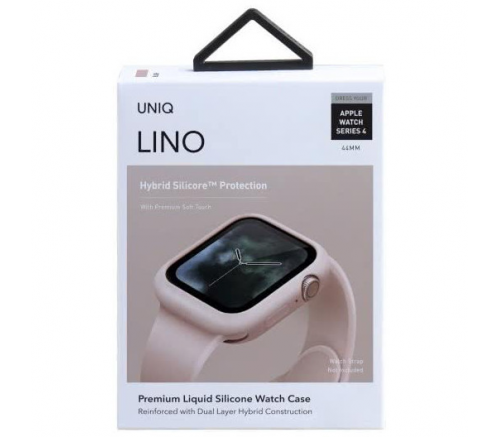 Чехол Uniq для Apple Watch 44 mm LINO Розовый - фото 4