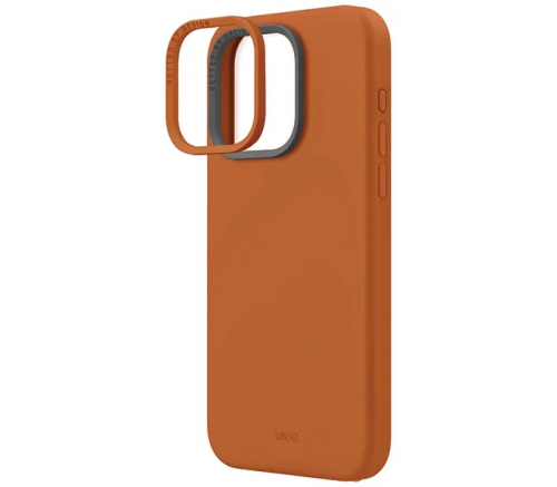 Чехол Uniq для iPhone 15 Pro Max LINO Апельсин (Magsafe) - фото 2