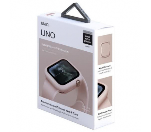 Чехол Uniq для Apple Watch 44 mm LINO Розовый - фото 5