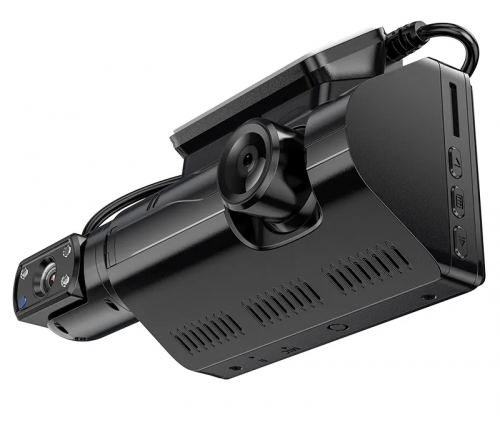 Авторегистратор Hoco DI07, дисплей 3", 2 камеры, 120°, 200мАч, MicroSD до 32Гб (черный) - фото 5