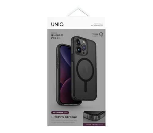 Чехол Uniq для iPhone 15 Pro Lifepro Xtreme AF Морозный дым (MagSafe) - фото 6