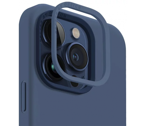 Чехол Uniq для iPhone 15 Pro LINO Синий (Magsafe) - фото 5