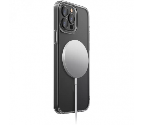 Чехол UNIQUE case TPU magnetic protective для iPhone 14 Pro (6.1), темно-прозрачный - фото 6