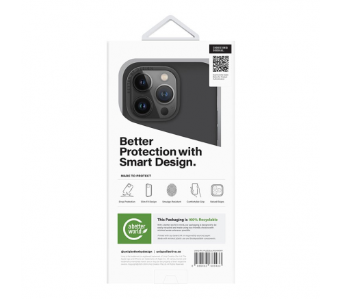 Чехол Uniq для iPhone 15 Pro LINO Серый (Magsafe) - фото 7
