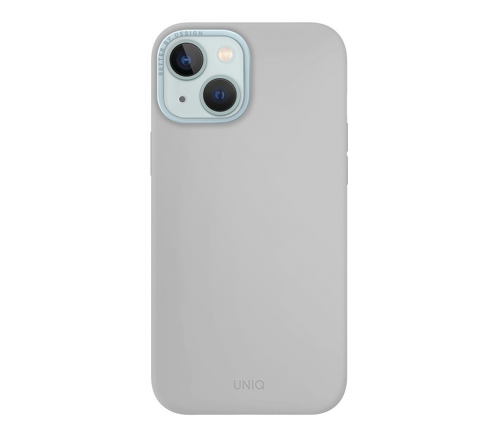 Чехол Uniq для iPhone 15 LINO Мел серый (Magsafe) - фото 3
